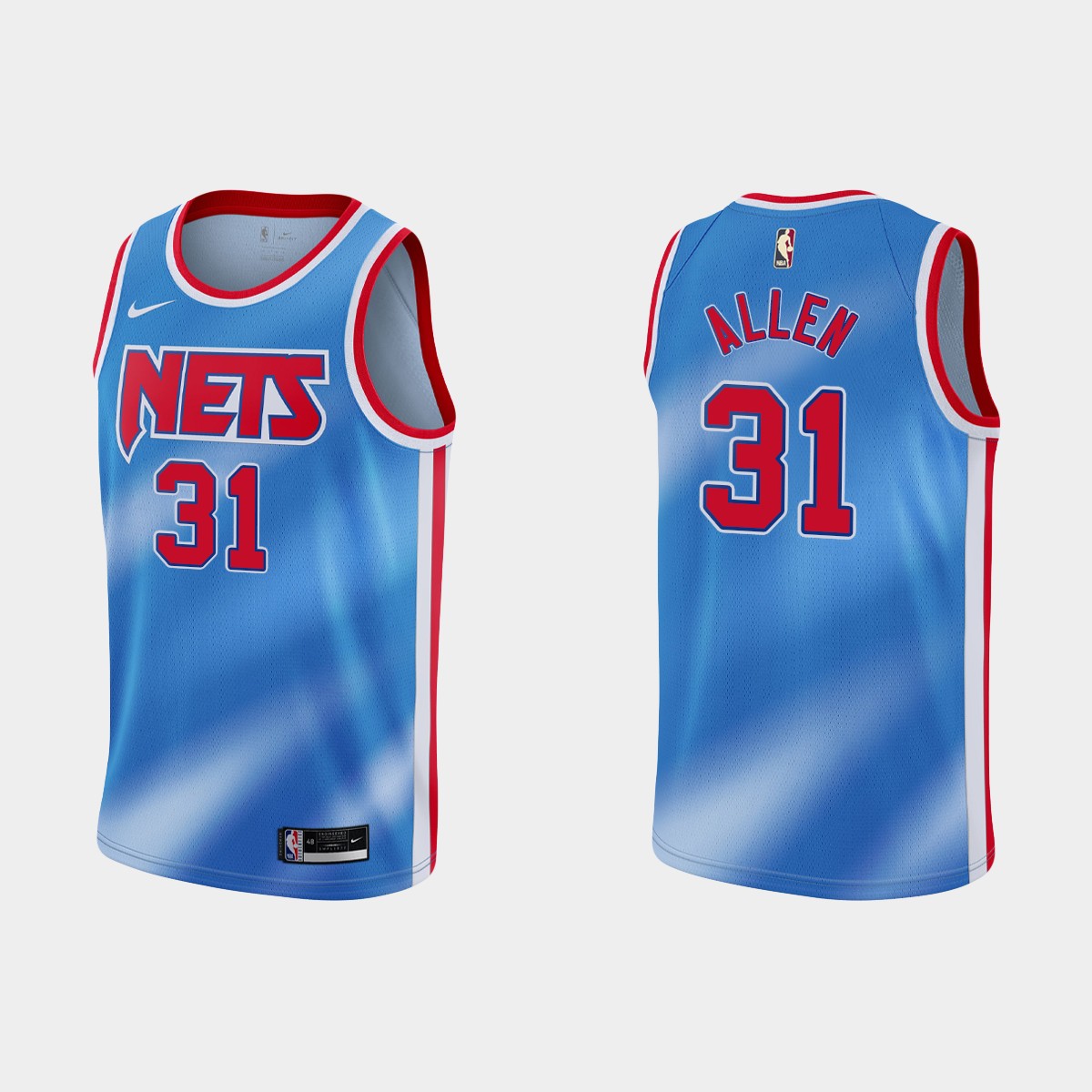 Men's Brooklyn Nets #31 Jarrett Allen 2020-2021 Blue Dri-FIT Hardwood Classic Stitched NBA Jersey